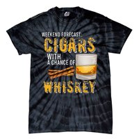 Weekend Forecast Cigars With Chance Of Whiskey Gifts Tie-Dye T-Shirt