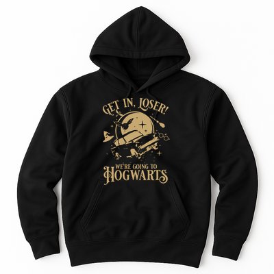 Wizard Flying Car Get In Loser Were Going To Hogwart Hoodie