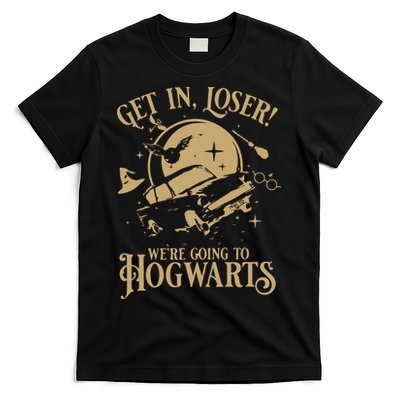 Wizard Flying Car Get In Loser Were Going To Hogwart T-Shirt