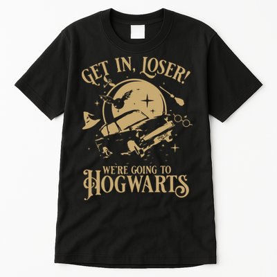 Wizard Flying Car Get In Loser Were Going To Hogwart Tall T-Shirt