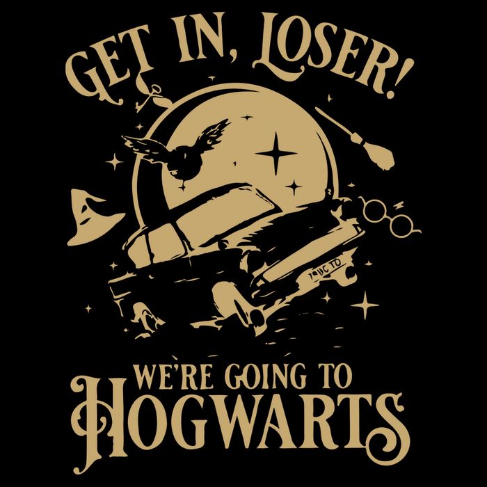 Wizard Flying Car Get In Loser Were Going To Hogwart Bucket Hat