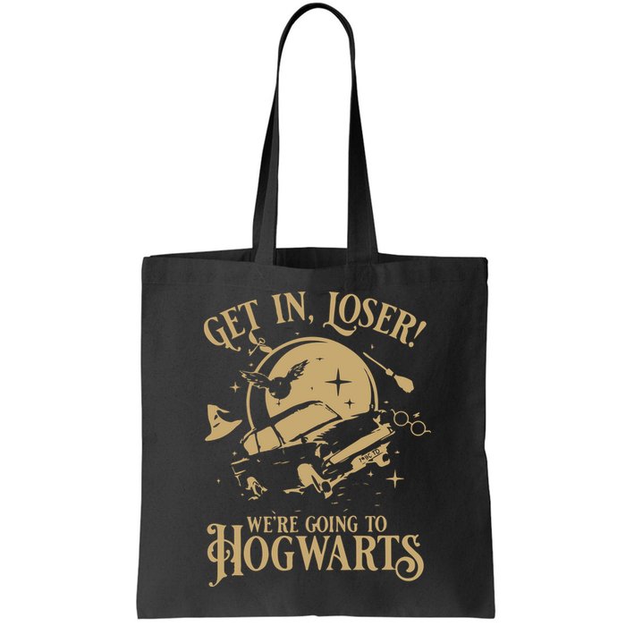 Wizard Flying Car Get In Loser Were Going To Hogwart Bag