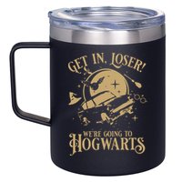 Wizard Flying Car Get In Loser Were Going To Hogwart 12oz Stainless Steel Coffee Mug