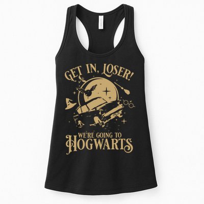Wizard Flying Car Get In Loser Were Going To Hogwart Womens Tank Top