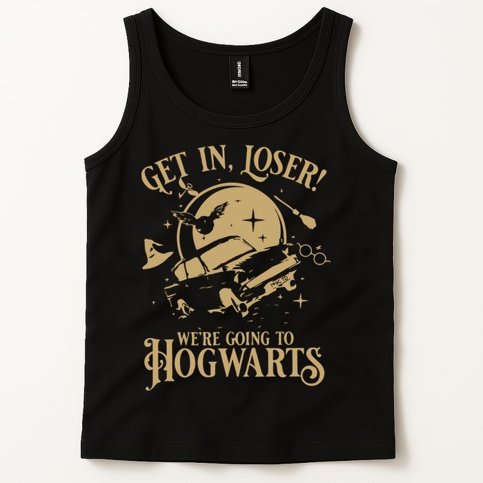 Wizard Flying Car Get In Loser Were Going To Hogwart Tank Top