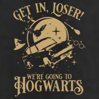 Wizard Flying Car Get In Loser Were Going To Hogwart Golf Towel