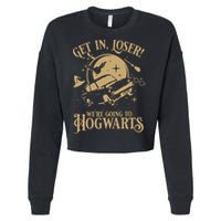 Wizard Flying Car Get In Loser Were Going To Hogwart Cropped Pullover Crew