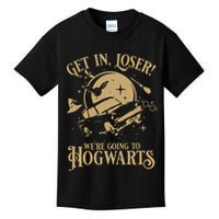 Wizard Flying Car Get In Loser Were Going To Hogwart Kids T-Shirt