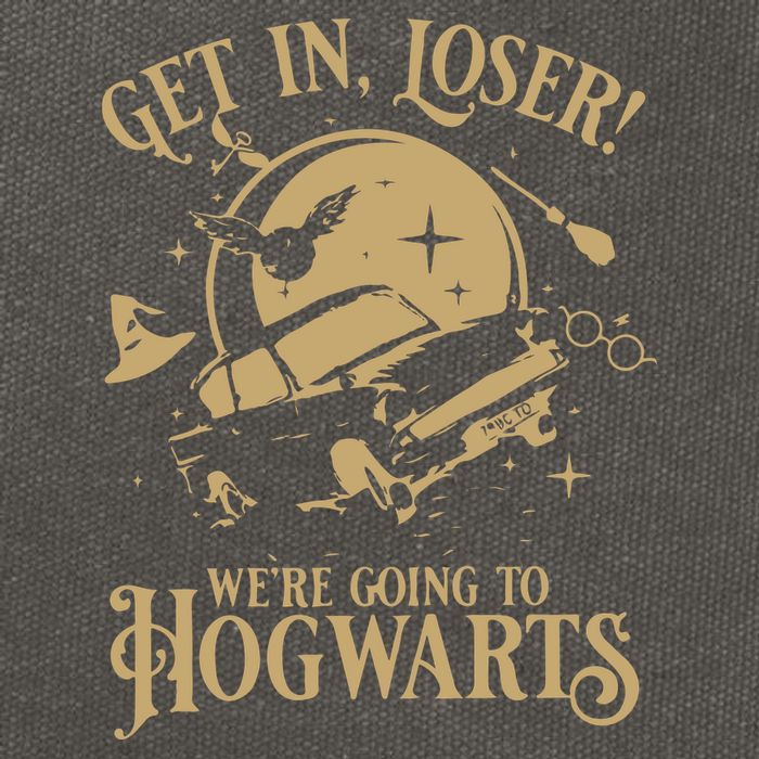 Wizard Flying Car Get In Loser Were Going To Hogwart Cotton Canvas Backpack