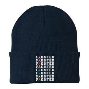 Warrior Fighter Cancer Survivor Awareness World Cancer Day Knit Cap Winter Beanie