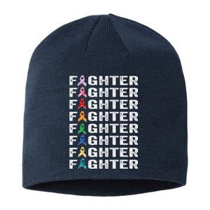 Warrior Fighter Cancer Survivor Awareness World Cancer Day Sustainable Beanie