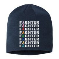 Warrior Fighter Cancer Survivor Awareness World Cancer Day Sustainable Beanie