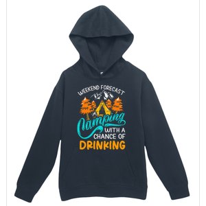 Weekend forecast camping with a chance of drinking Urban Pullover Hoodie