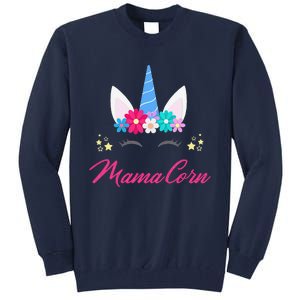 Womens Funny Costume Unicorn Mom Mother's Day Mamacorn Tall Sweatshirt