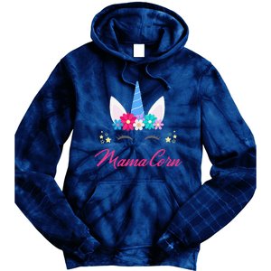 Womens Funny Costume Unicorn Mom Mother's Day Mamacorn Tie Dye Hoodie