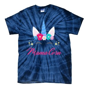 Womens Funny Costume Unicorn Mom Mother's Day Mamacorn Tie-Dye T-Shirt