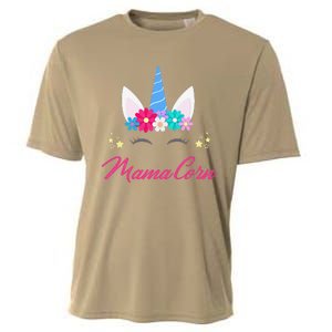 Womens Funny Costume Unicorn Mom Mother's Day Mamacorn Cooling Performance Crew T-Shirt