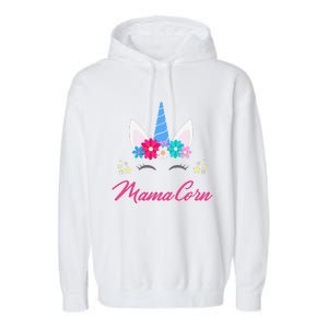 Womens Funny Costume Unicorn Mom Mother's Day Mamacorn Garment-Dyed Fleece Hoodie