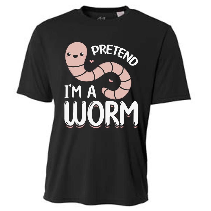 Worm Farm Cute Worm Composting Worm Lover Pretend I'm A Worm Cooling Performance Crew T-Shirt