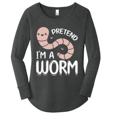 Worm Farm Cute Worm Composting Worm Lover Pretend I'm A Worm Women's Perfect Tri Tunic Long Sleeve Shirt