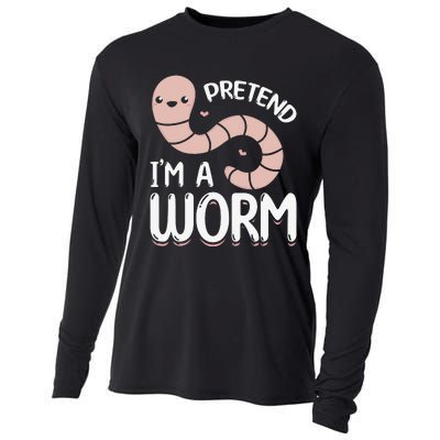 Worm Farm Cute Worm Composting Worm Lover Pretend I'm A Worm Cooling Performance Long Sleeve Crew