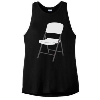 White Folding Chair Ladies PosiCharge Tri-Blend Wicking Tank