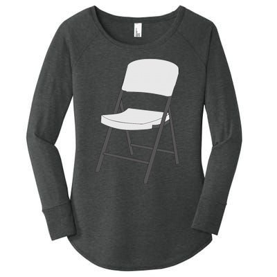 White Folding Chair Women's Perfect Tri Tunic Long Sleeve Shirt