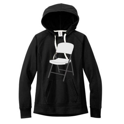 White Folding Chair Women's Fleece Hoodie