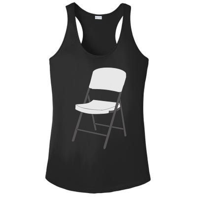 White Folding Chair Ladies PosiCharge Competitor Racerback Tank