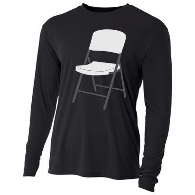 White Folding Chair Cooling Performance Long Sleeve Crew