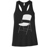 White Folding Chair Women's Racerback Tank