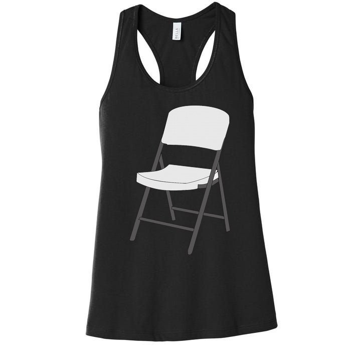 White Folding Chair Women's Racerback Tank