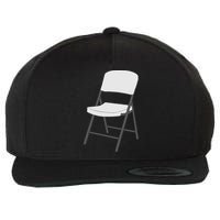 White Folding Chair Wool Snapback Cap