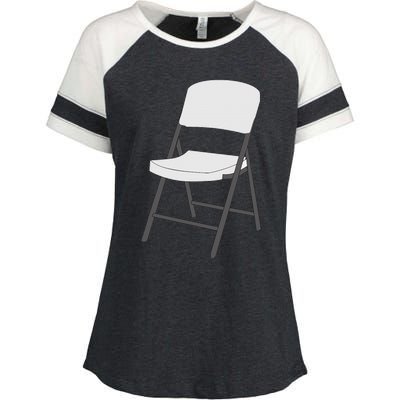 White Folding Chair Enza Ladies Jersey Colorblock Tee