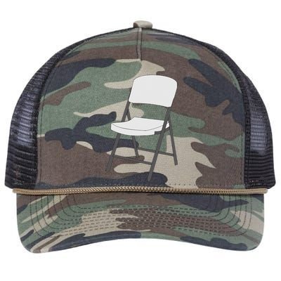 White Folding Chair Retro Rope Trucker Hat Cap