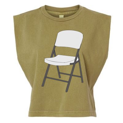 White Folding Chair Garment-Dyed Women's Muscle Tee