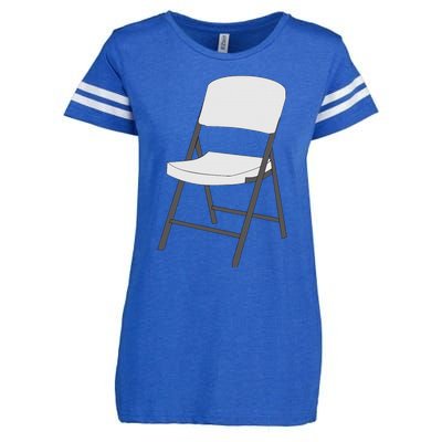 White Folding Chair Enza Ladies Jersey Football T-Shirt