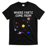 Where Farts Come From Uranus Universe Solar System T-Shirt