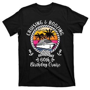 WoM.e.ns Funny Cruise Ship Cruising and Boozing 60th Birthday Cruise V-Neck T-Shirt