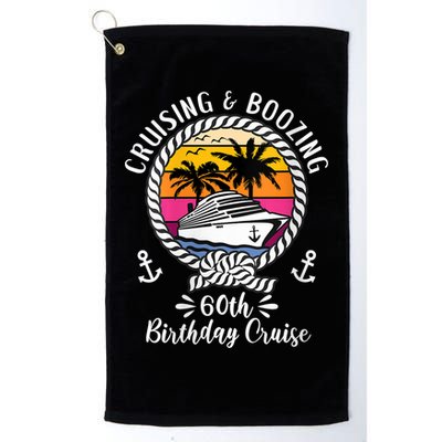 WoM.e.ns Funny Cruise Ship Cruising and Boozing 60th Birthday Cruise V-Neck Golf Towel