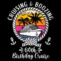 WoM.e.ns Funny Cruise Ship Cruising and Boozing 60th Birthday Cruise V-Neck Visor