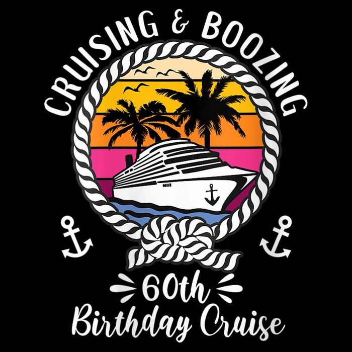WoM.e.ns Funny Cruise Ship Cruising and Boozing 60th Birthday Cruise V-Neck Visor
