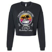 WoM.e.ns Funny Cruise Ship Cruising and Boozing 60th Birthday Cruise V-Neck Cropped Pullover Crew