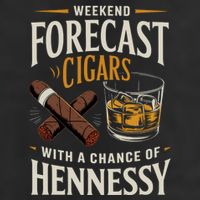 Weekend Forecast Cigars And Hennessy Cigar Life Cool Comfort Performance Bucket Hat