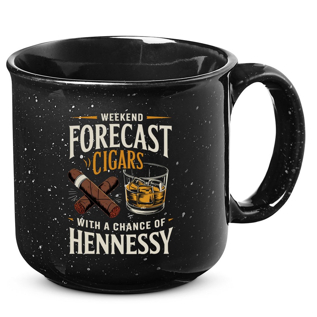 Weekend Forecast Cigars And Hennessy Cigar Life 15oz Campfire Ceramic Mug