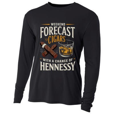 Weekend Forecast Cigars And Hennessy Cigar Life Cooling Performance Long Sleeve Crew