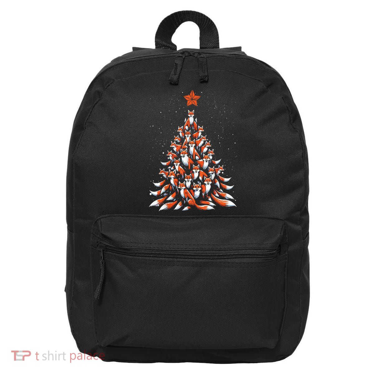 Women Fox Christmas Tree Fox Xmas Tree Gift 16 in Basic Backpack