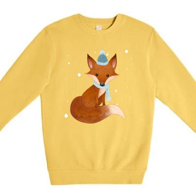 Winter Fox Cute Premium Crewneck Sweatshirt