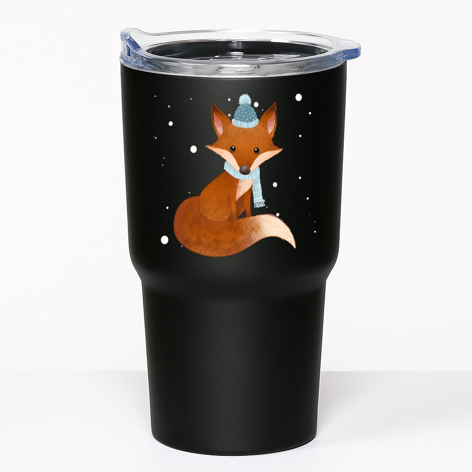 Winter Fox Cute Tumbler