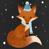 Winter Fox Cute Trucker Hat
